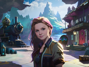 Fantasy Adventure: A Young Heroine in a Vibrant Steampunk World