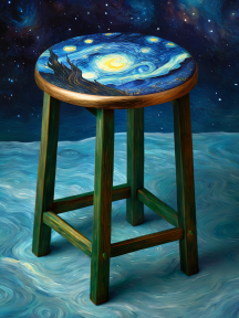 Starry Night Stool: A Dreamy Fusion of Art and Function
