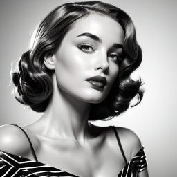 Timeless Elegance: A Vintage-Inspired Portrait of Classic Beauty