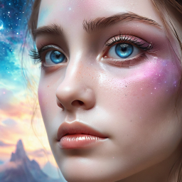 Ethereal Beauty: A Glowing Portrait of Otherworldly Grace