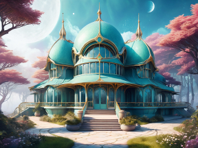 Enchanting Middle Eastern-Inspired Palace Amid Autumn Splendor
