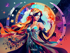 Celestial Virgo: A Vibrant Digital Art Tribute to the Zodiac Sign