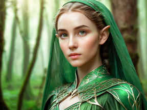 Ethereal Forest Enchantress: A Mystical Portrait of Nature's Elegance