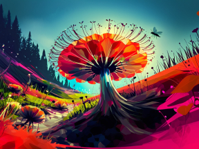 Enchanted Mushroom Grove: A Mystical Fantasy Landscape