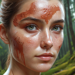 Earthy Elegance: Portrait of a Woman Embracing Nature's Palette