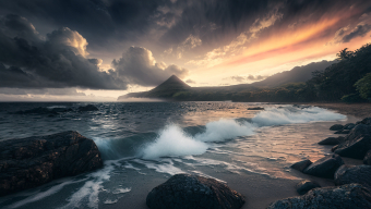 Stormy Seas and Rugged Coastline: Nature's Raw Power Unleashed