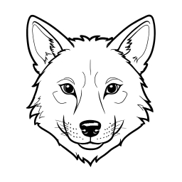 Stylized Wolf Head Illustration: A Graphic Emblematic Logo Design