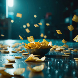 Tortilla Chip Chaos: A Playful Indoor Snack Scatter