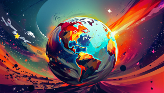 Cosmic Earth: A Vibrant Journey Through Space and Energy