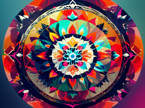 Vibrant Symmetry: A Fractal Floral Digital Artwork