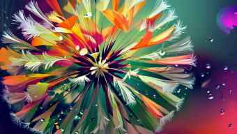 Vibrant Explosion: A Dynamic Burst of Color and Light