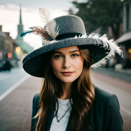 Urban Elegance: A Candid Portrait of Vintage-Inspired Style