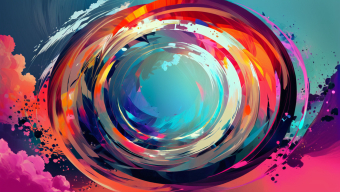 Radiant Burst: An Abstract Explosion of Creativity and Energy