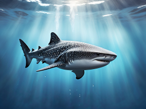Majestic Adult Shark Gliding Through Open Ocean Waters