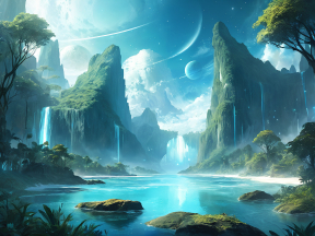 Celestial Rift: A Mystical Landscape Between Worlds