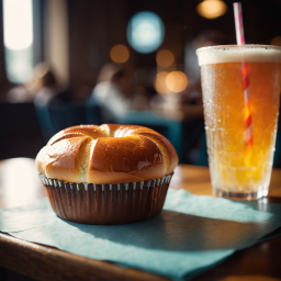 Freshly Baked Bread and a Frosty Glass of Beer in a Cozy Dining Setting