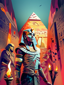 Modern Mythos: A Vibrant Reimagining of Ancient Egyptian Ritual and Deity