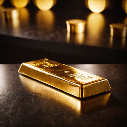 Pure Gold Bullion Bar on Display: A Shining Investment and Store of Value