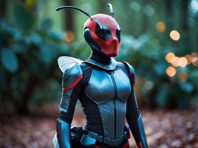 Cosplay Spotlight: Ant-Man Inspired Costume in Enchanting Nighttime Forest Setting