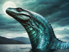Majestic Dragon Under the Moonlit Sky: A Fantasy Adventure Scene