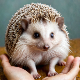 Curious Hedgehog Cradled Gently in Owner’s Hands