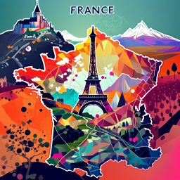 Vibrant France: A Colorful Celebration of Iconic Landmarks and Culture