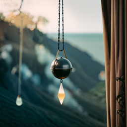 Serene Coastal View Framed by a Window at Dawn or Dusk