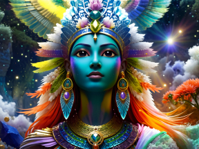Celestial Deity: A Vibrant Fusion of Mythology and Cosmic Fantasy