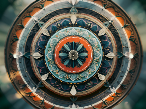 Intricate Symmetrical Mandala: A Vibrant Celebration of Cultural Spirituality and Unity