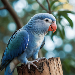 Vibrant Eclectus Parrot Perched Amid Lush Greenery