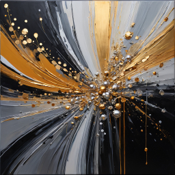 Dynamic Radiance: A Vibrant Abstract Composition of Gold and Motion