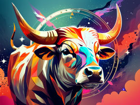 Celestial Cow: A Vibrant Surrealist Portrait in Bold Colors