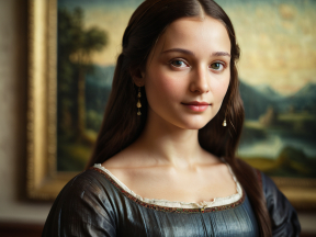 Renaissance Reverie: A Modern Muse Echoing Timeless Beauty