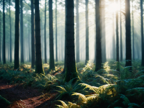 Sunlit Serenity: Exploring the Lush Depths of a Temperate Rainforest