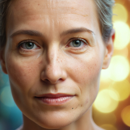 Close-Up Portrait of a Person with Soft Bokeh Background