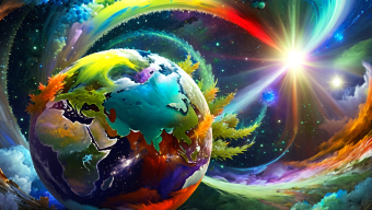 Radiant Earth: A Psychedelic Celebration of Global Unity and Energy