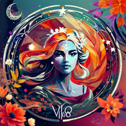 Vibrant Cosmic Aries: Artistic Depiction of the Energetic Ram Zodiac Sign