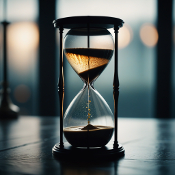 Running Out of Time: A Nearly Empty Hourglass Symbolizing Urgency