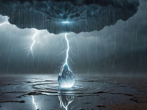 Storm of Defiance: A Lone Figure Amidst Lightning and Tempest