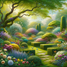 Enchanted Garden Maze: A Serene Haven of Color and Life
