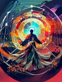 Radiant Aura: A Cosmic Celebration of Energy and Spirit