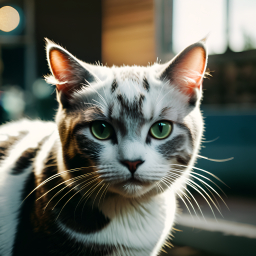 Contemplative Striped Cat: A Dramatic Close-Up of Ticked Fur and Expressive Eyes