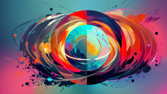Explosive Harmony: A Vibrant Abstract of Color and Motion