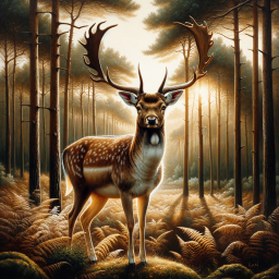 Majestic Deer Illuminated by Ethereal Forest Light