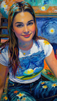 Embracing the Starry Night: A Modern Tribute to Van Gogh's Masterpiece