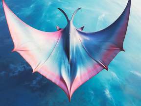 Alien Dragonfly: A Mystical Creature of the Deep Blue Abyss