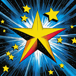 Cosmic Starburst: A Dynamic Burst of Energy and Power in Space