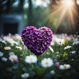 Heart of Wildflowers: A Sunlit Tribute to Nature and Love