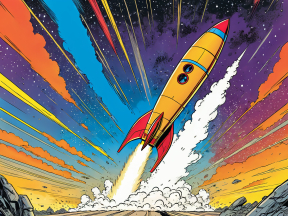 Vibrant Rocket Launch: A Dynamic Journey from Earth to Sky