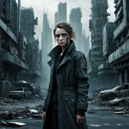 Survivor in the Ruins: A Glimpse into a Post-Apocalyptic Future